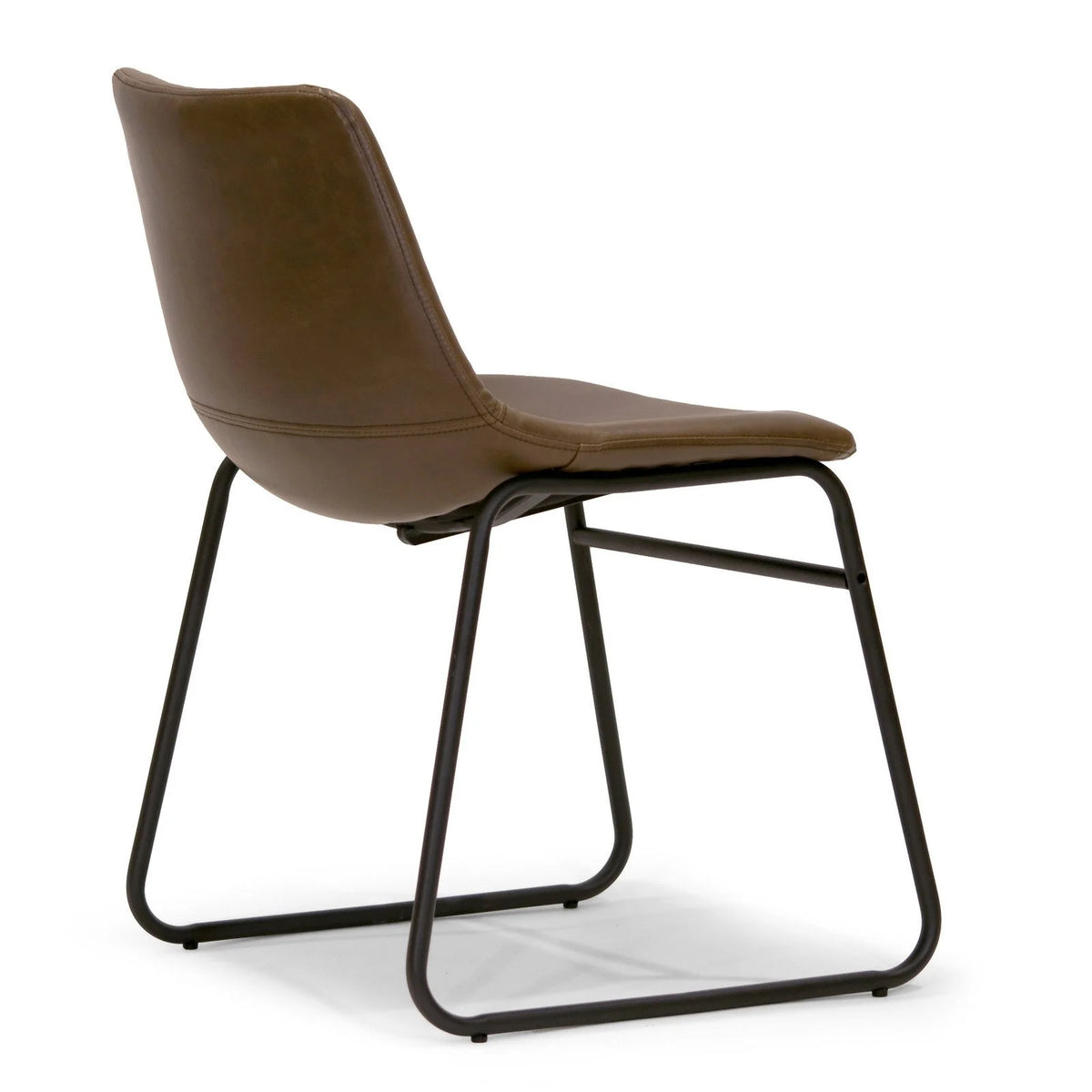 Gray Faux Leather Dining Chairs Set of 2 F532