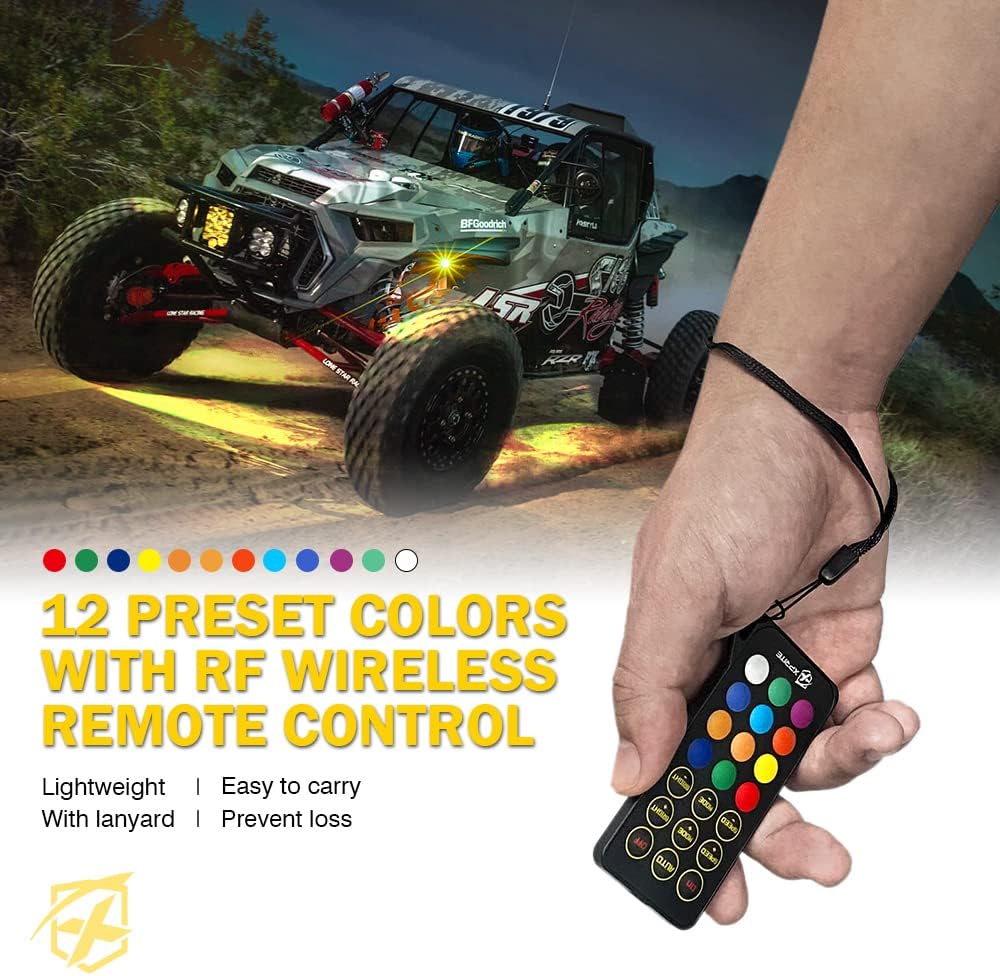 RGBW LED Rock Lights Kit, 4 Pods H687