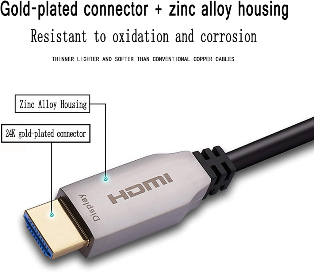 Fiber Optical HDMI 2.0b Cable 200ft 4K@60Hz E877