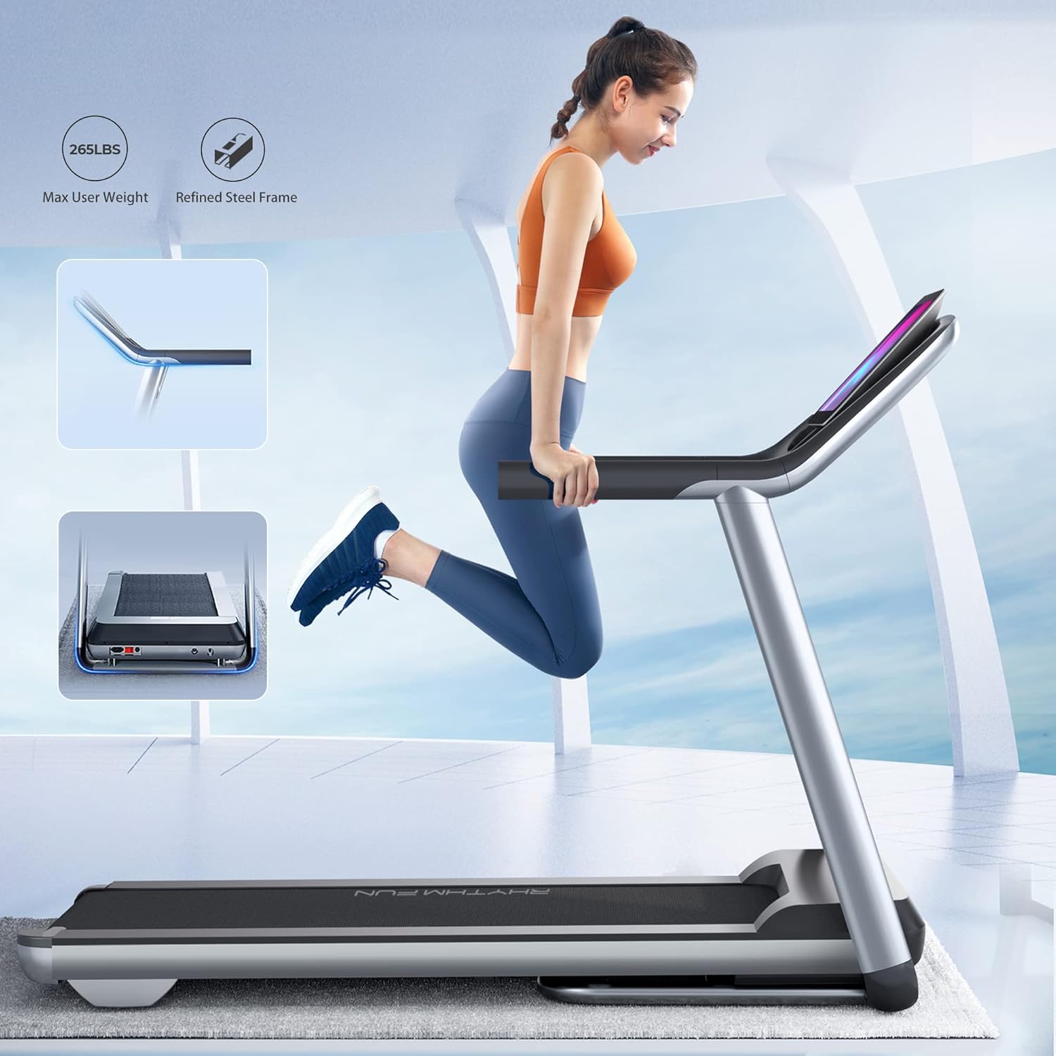 Folding Treadmill with Incline Electric Motorized Treadmill K29720