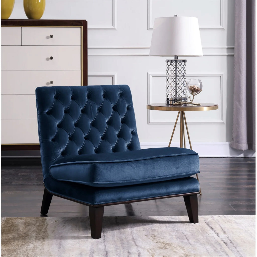 Tufted Velvet Slipper Accent Chair S2529
