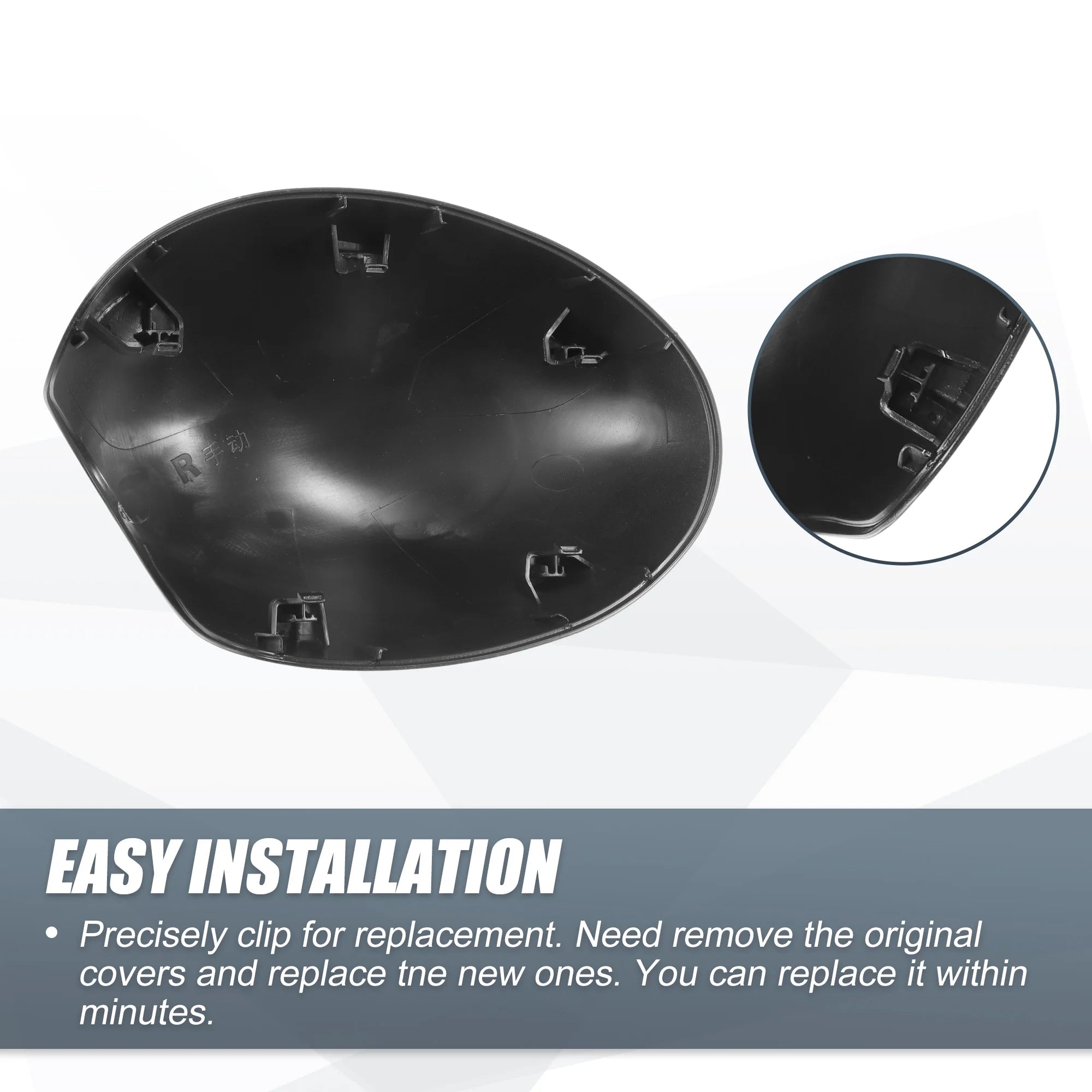 Gray Rear View Mirror Cover Cap for BMW Mini Clubman R55 Hatchback Cooper R56 M8600