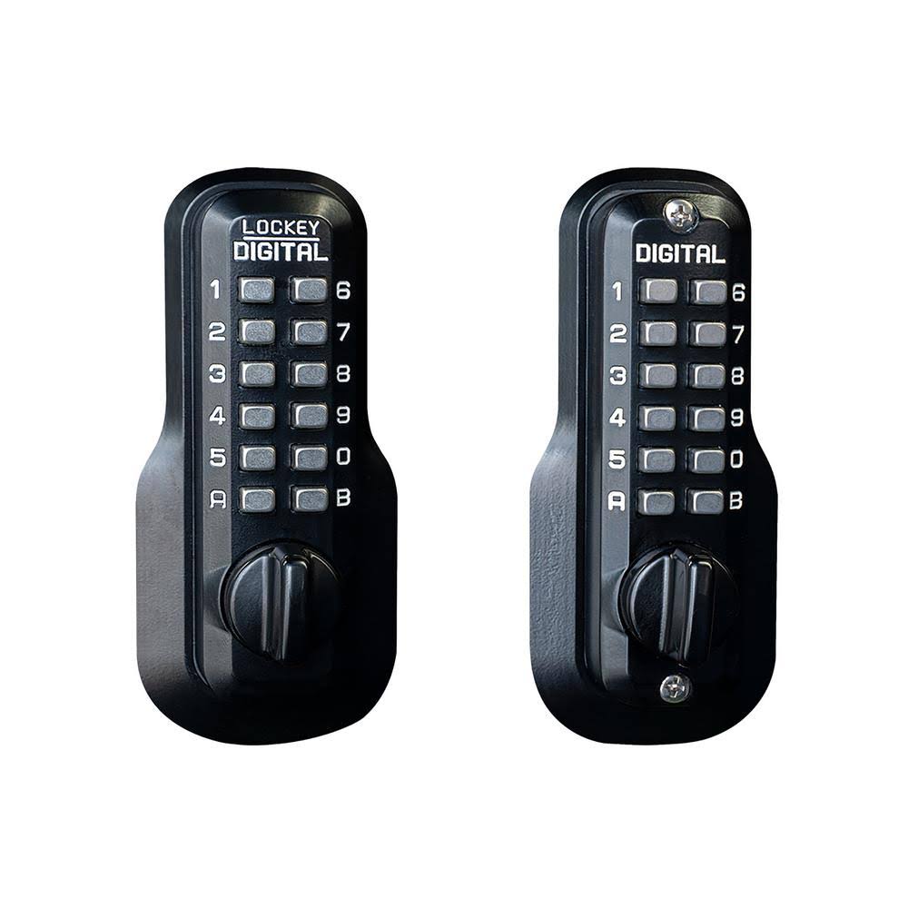 Black Mechanical Double Combination Deadbolt Lock L3183