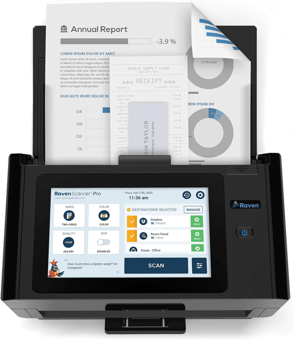 Document Scanner with Touchscreen and Duplex Feeder V112610