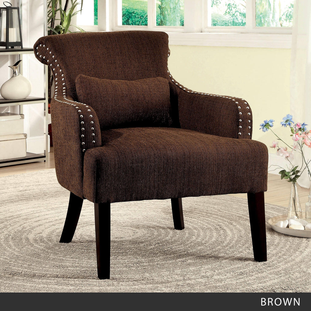 Brown Contemporary Accent Chair V64816