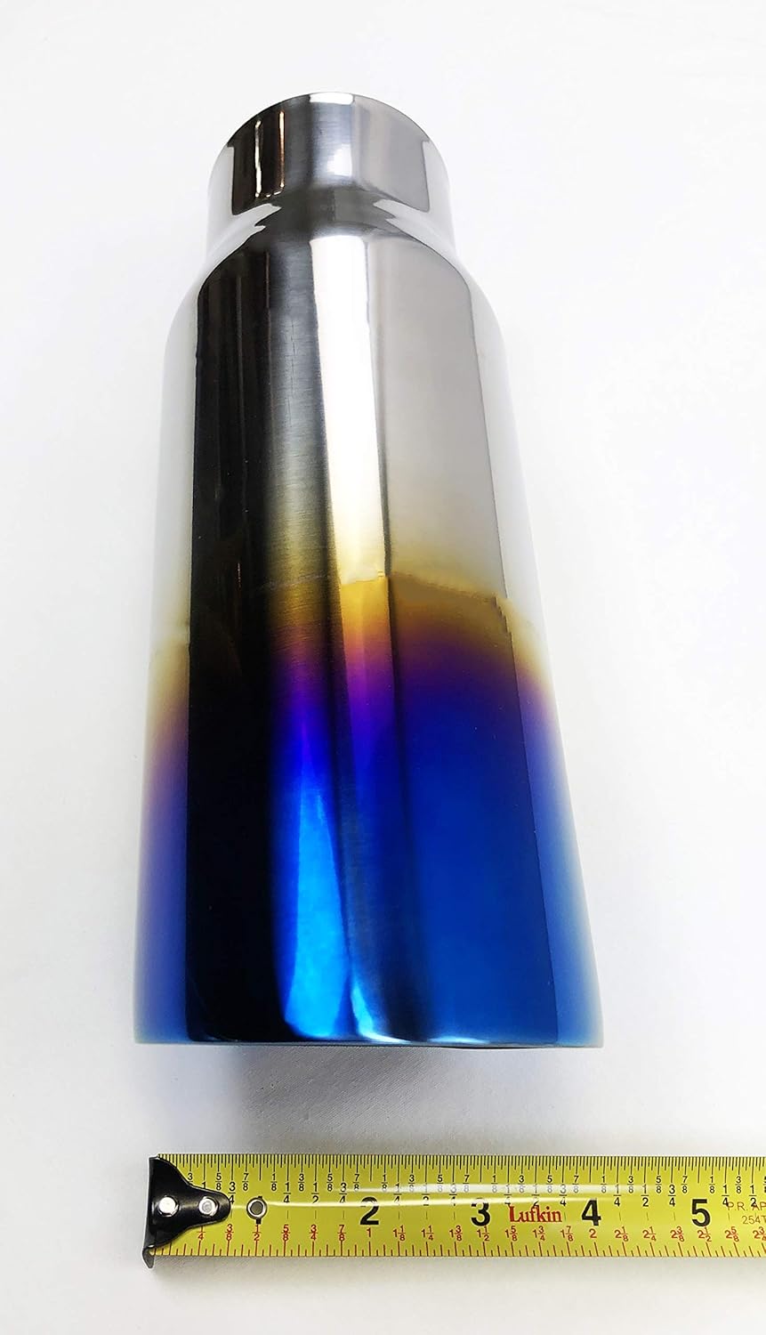 Exhaust Tip 4.00" OD 3.00" ID 12.00" Long Double Wall Stainless Blue Flame Pack of 2 X392675