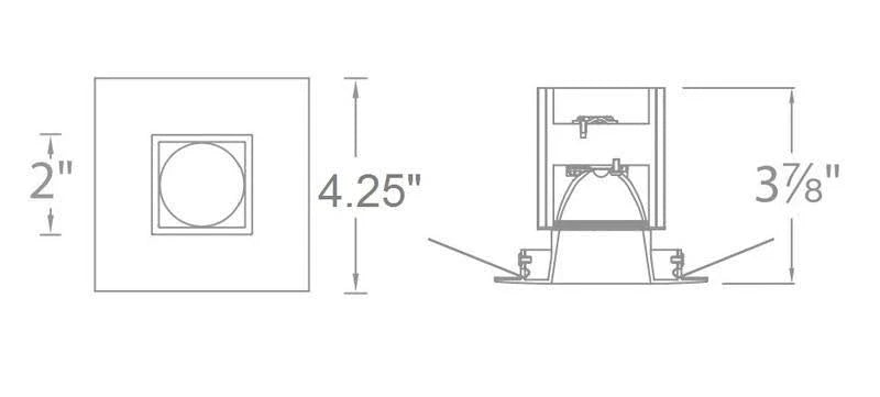 Brushed Nickel LED Square Open Reflector Trim U773
