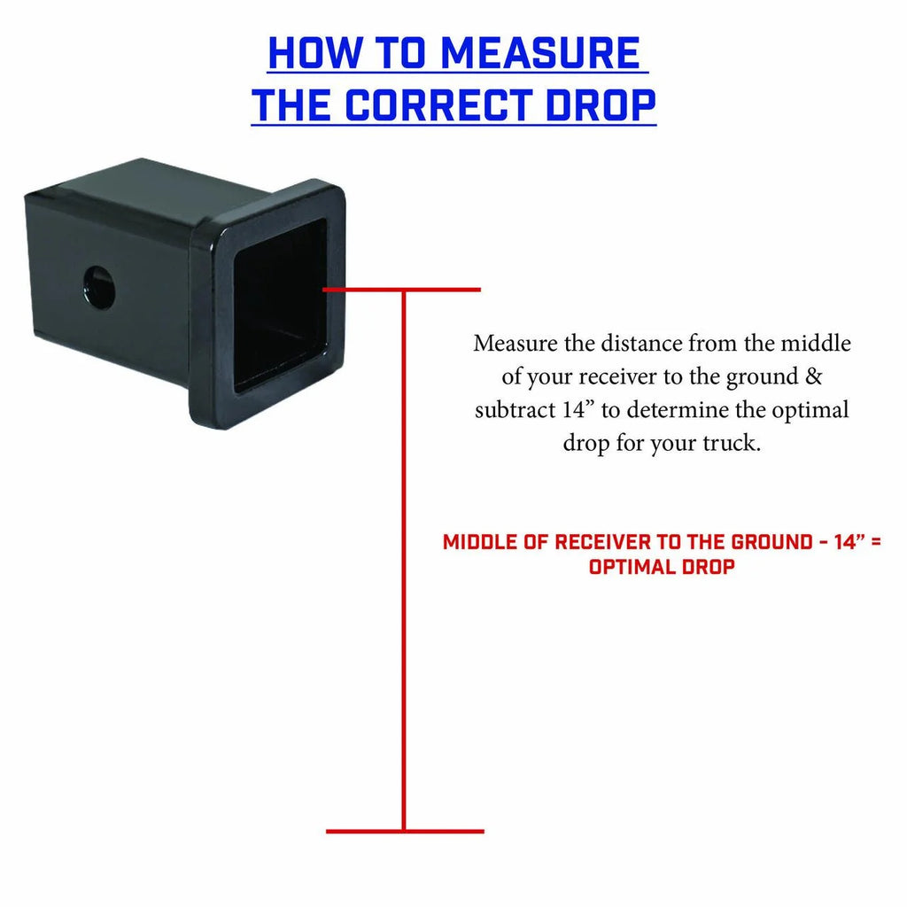 Adjustable 17.5" Drop Hitch with Stabilizer Kit for 2" Receiver E45541