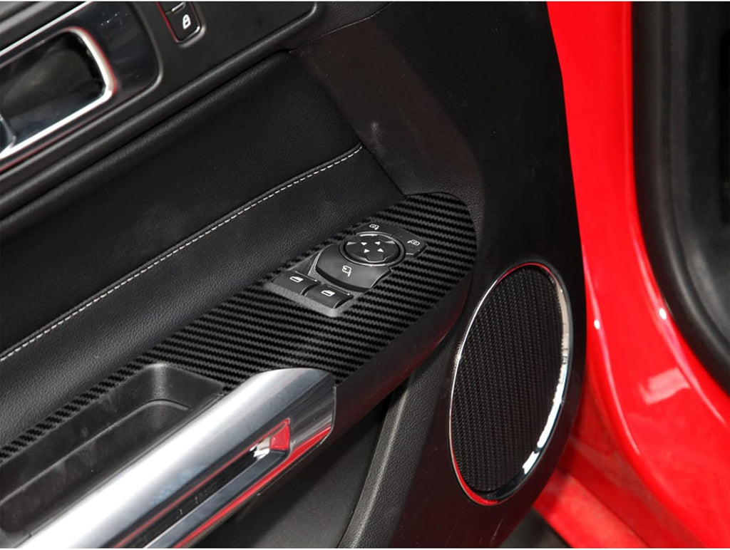 Carbon Fiber Center Console Vinyl Wrap Stickers Pack of 2 R480