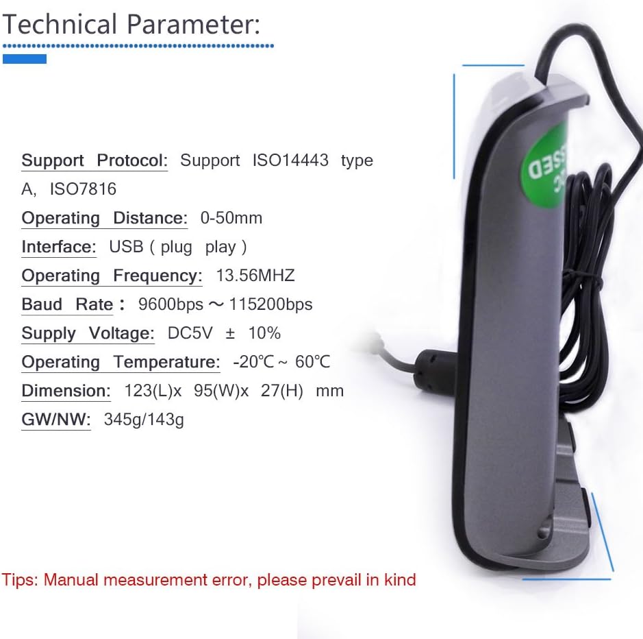 RFID NFC Reader Writer 13.56MHZ USB Contactless Smart Card Reader with 2 Pcs 4442 Cards and 2pcs MF1 Cards R610