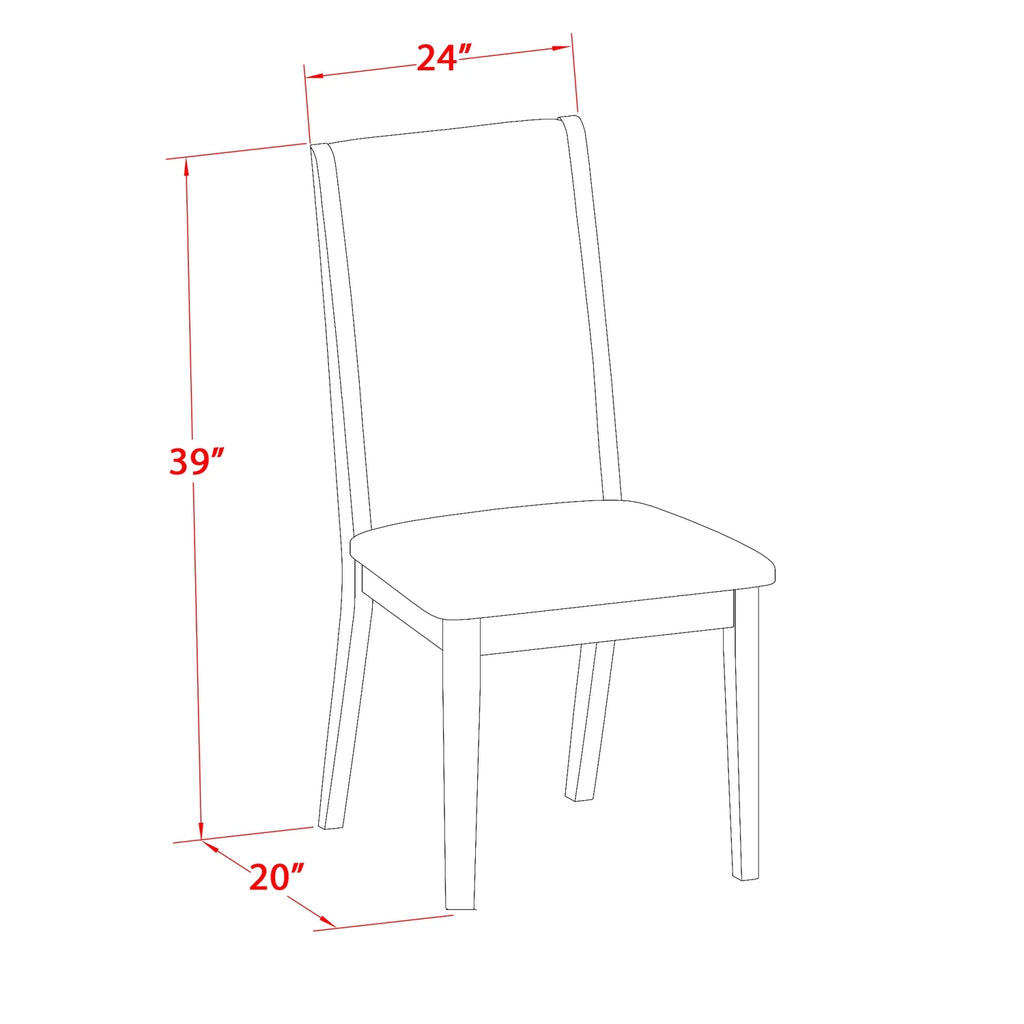 5-piece Wood Dinette Set in Black/Light Sable N473