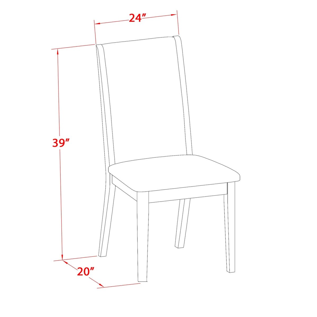 5-piece Wood Dinette Set in Black/Light Sable N473