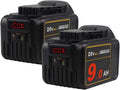 2 Pack 20V 9.0Ah Replacement Battery with Digital Indicator X8929