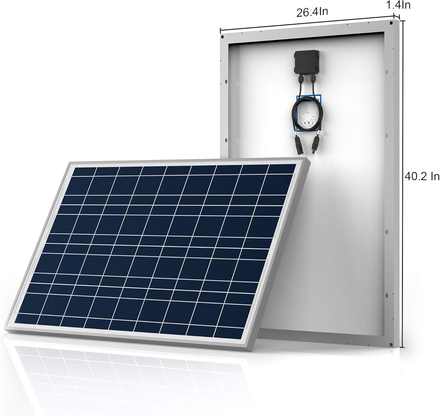 200W 12/24V Polycrystalline Off-Grid Solar Panel Kit with 2PCs 100W Rigid Solar Panels and 30A MPPT Controller Q17269
