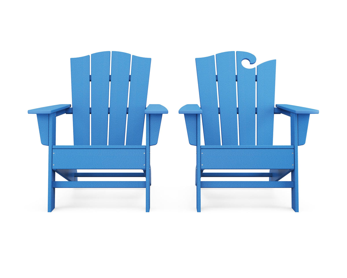 2-Piece Adirondack Chair Set in Pacific Blue B244
