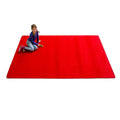 Solid Red Rectangle Carpet E872