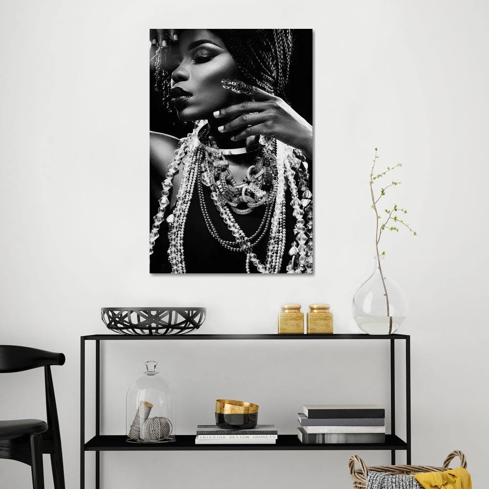 Canvas Wall Decor Prints - Glitter Female Portraits Art J400946