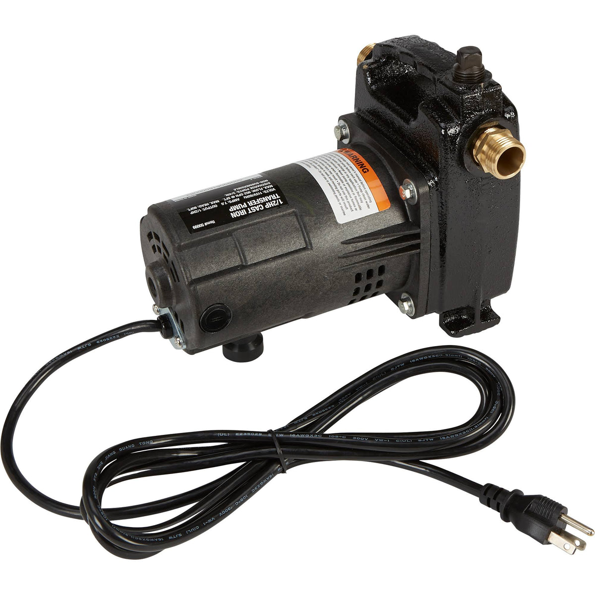 Cast Iron Transfer Pump - 952 GPH, 1/2 HP, 3/4in. Ports V678191