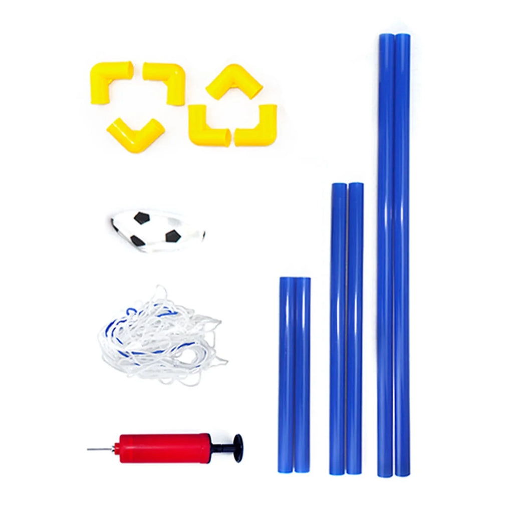 Folding Mini Soccer Goal Post Net Set with Pump T68673