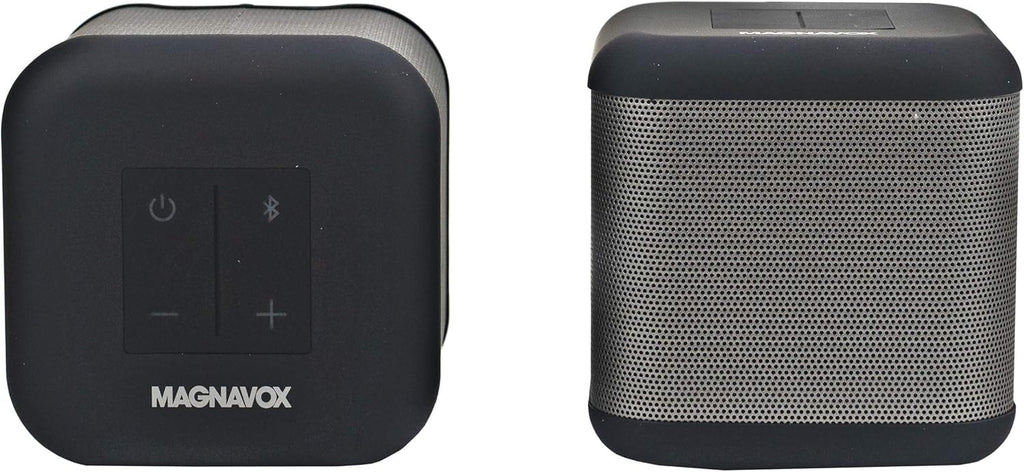 Silver and Black Stereo Speakers, Bluetooth, Pack of 2 C6477