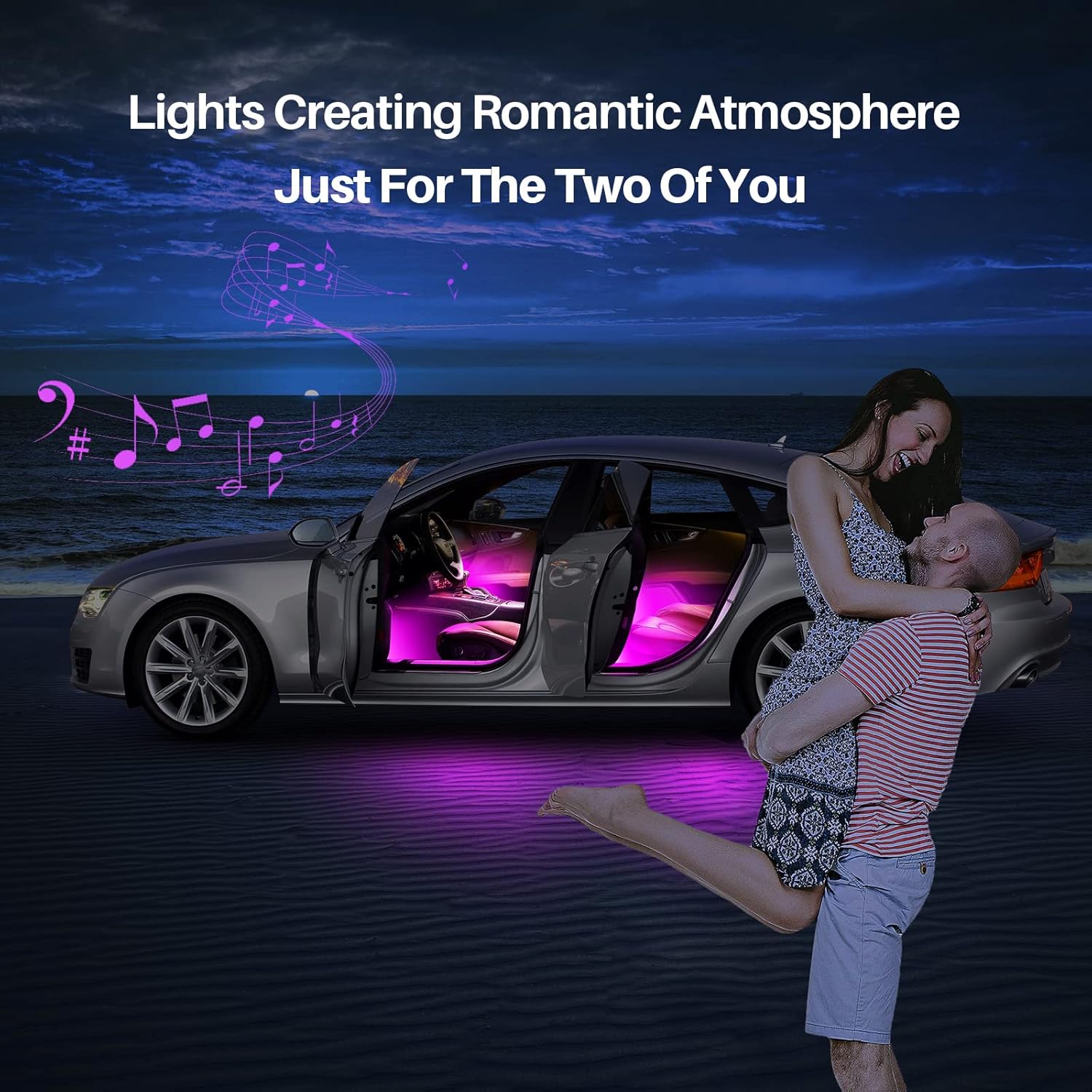 16 Million Colors Music Sync Car LED Lights P4252