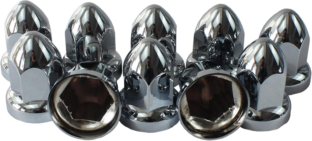 33mm Chrome ABS Plastic Lug Nut Covers with Flange for Semi Truck (60) L850638