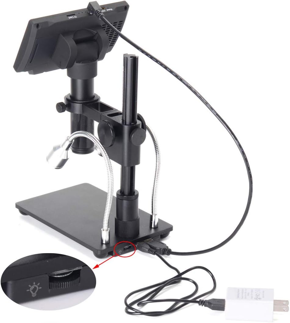 34MP 4K HDMI USB Microscope Camera with 5 Inch Display C-Mount Lens U848