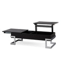 Black and Chrome Lift Top Coffee Table T34798