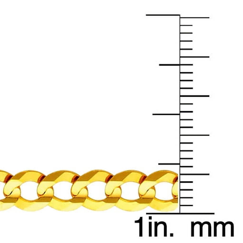 14k Yellow Gold Light Cuban Chain Necklace (24 inch) L468868