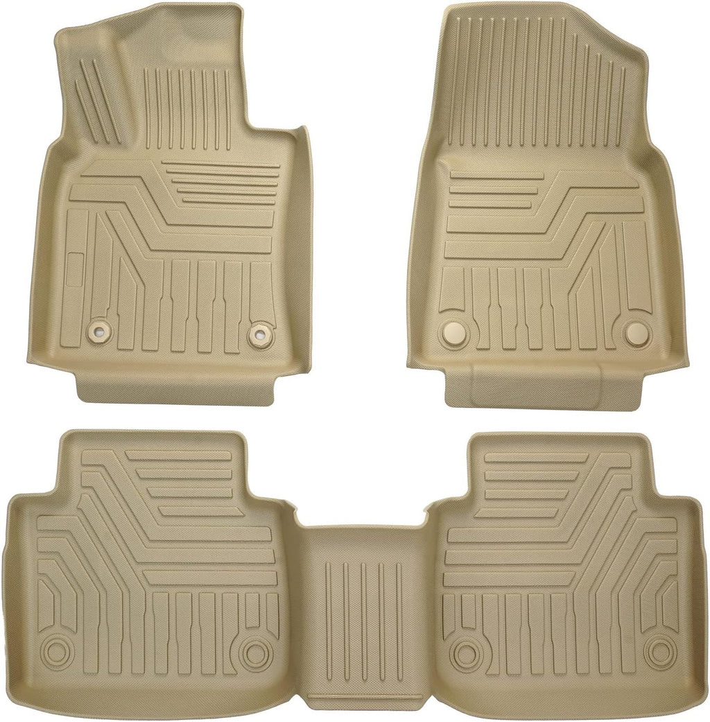 Custom Fit All Weather Floor Liners 1st and 2nd Row Mat Liner Set Y1011