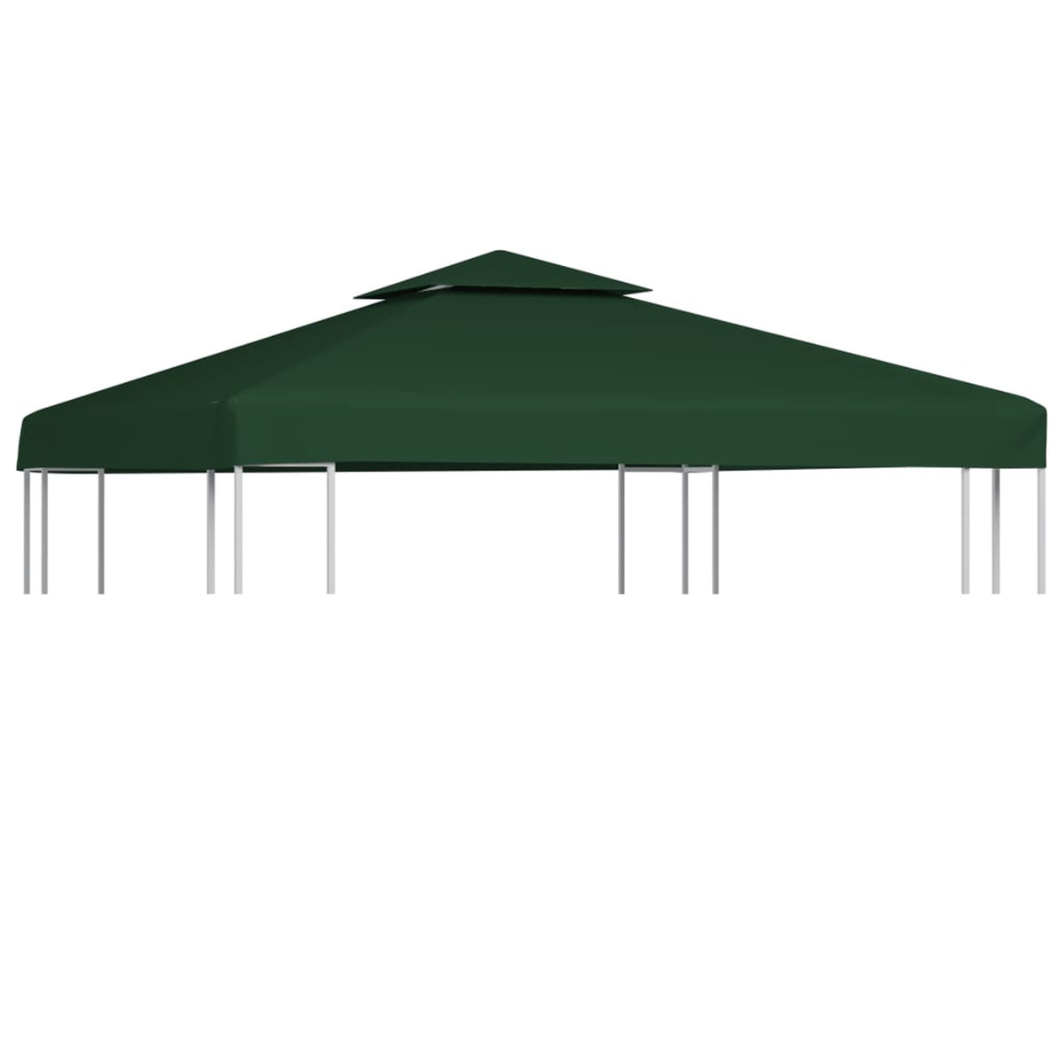 10'x10' Gazebo Replacement Canopy Top Cover with 2-Tier & 8 Grommet Green M981