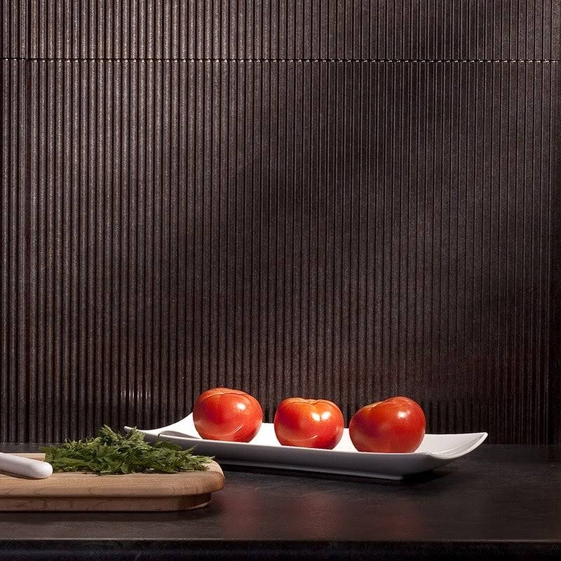 Rib Smoked Pewter Backsplash Kit A846