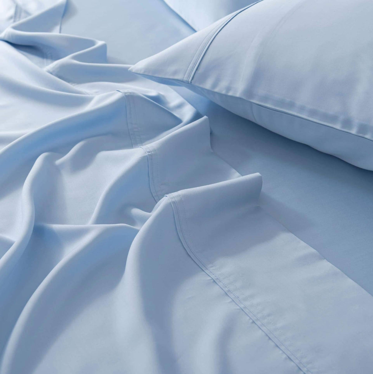 Sky Blue Cal King Eucalyptus Cooling Sheets F437615