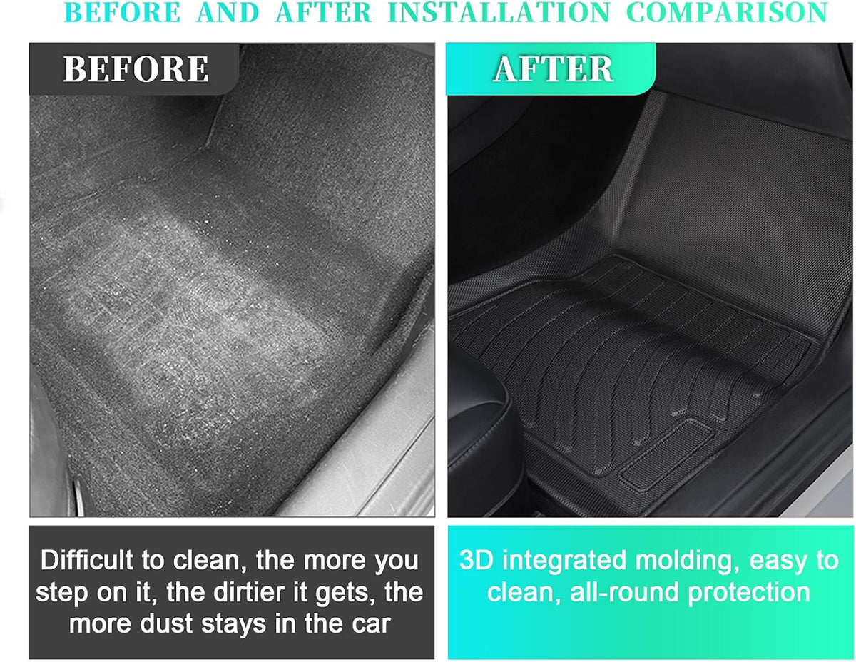 3PCS Waterproof Rubber Floor Mats for Tesla Model 3 Trunk Liner M942674