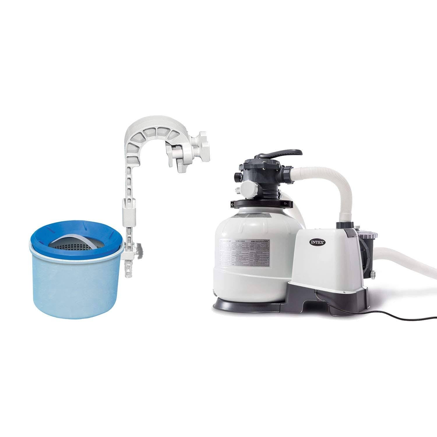 Pool Sand Filter Pump with Automatic Timer and Automatic Skimmer N136