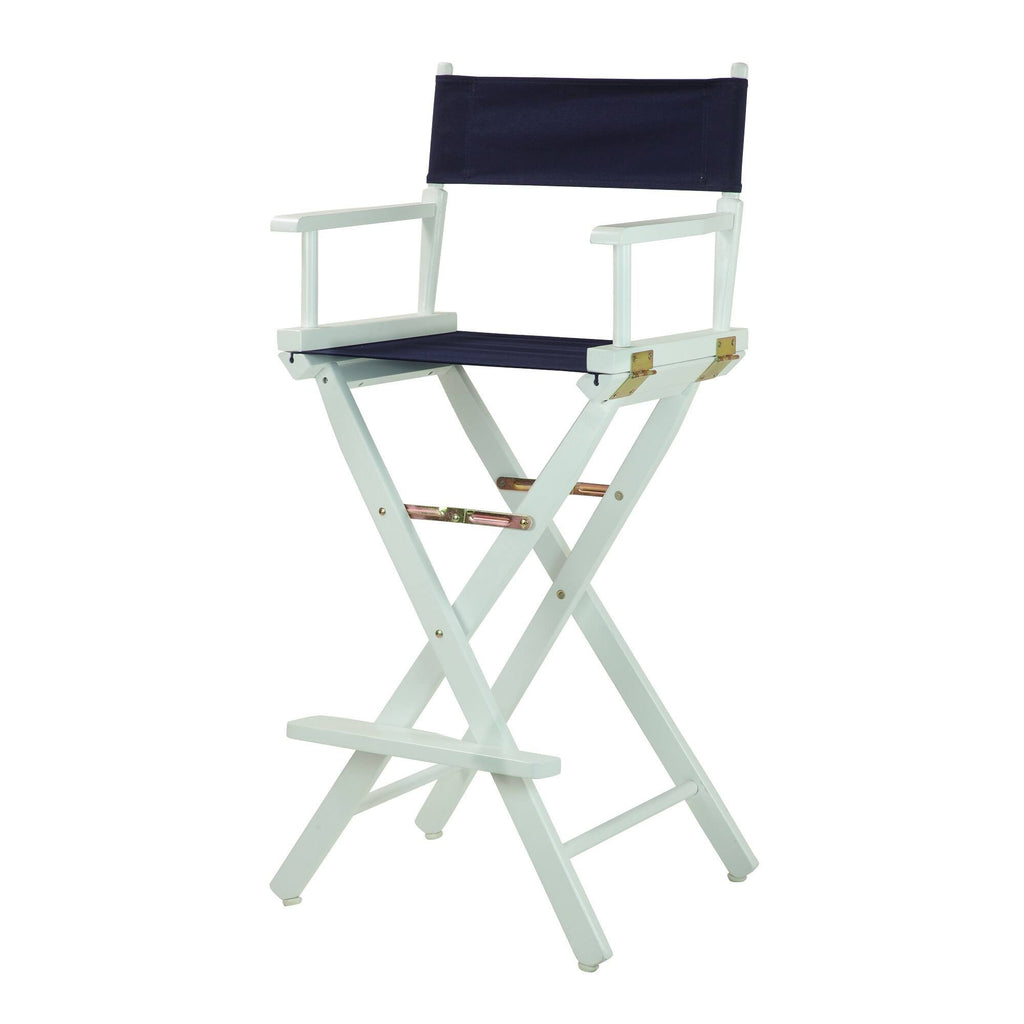 White Frame Turquoise Canvas Director's Chair A60414