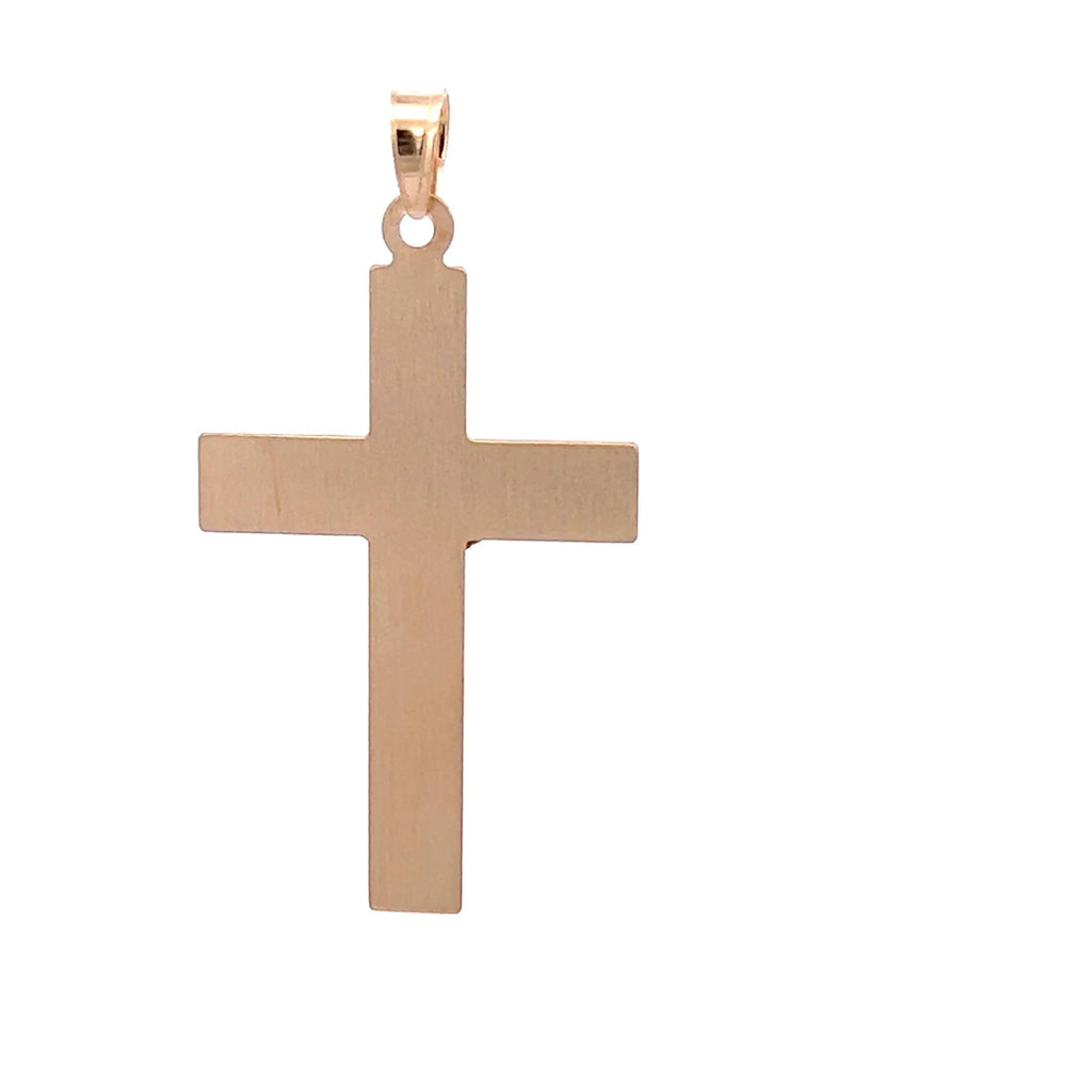14 KT Two Tone Gold Crucifix J56176