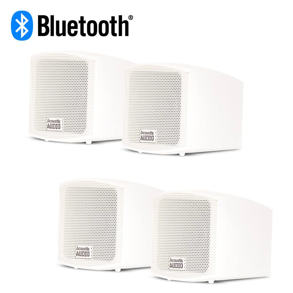 Bluetooth Indoor Mountable Powered White 4 Speaker Pack B87204