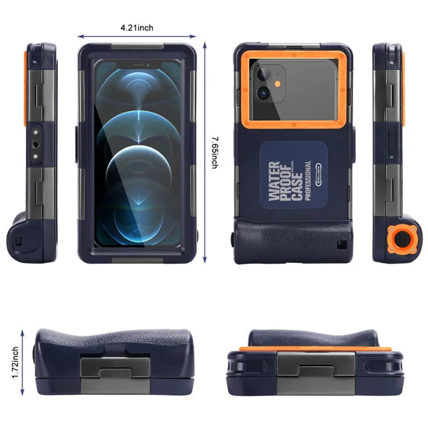 Waterproof Protective Case for Phones Up to 6.9 Inch with Lanyard K946