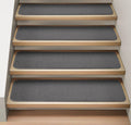 Set of 12 Gray Carpet Stair Treads P9480