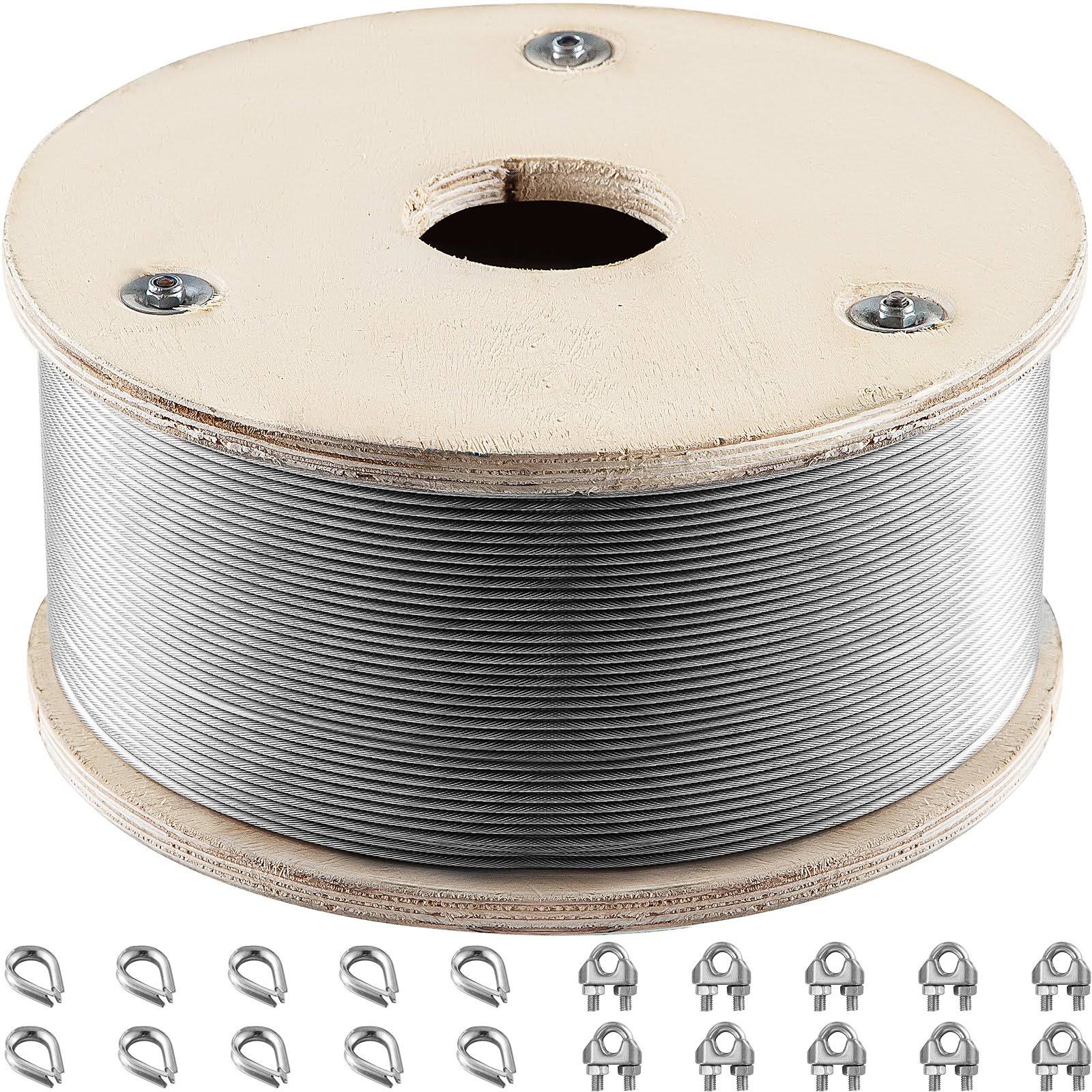 316 Stainless Steel Wire Rope 3/16'' 500ft 1x19 L8790
