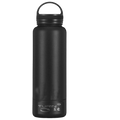 Black Double Walled Stainless-Steel Bottle 32 Fluid Ounces with 8oz Detachable cup Sport lid A8408