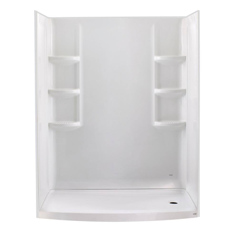 3-Piece Alcove Shower Wall in Arctic White S8005