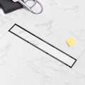 Brushed 304 Stainless Steel Linear Shower Drain 32 inch E586763