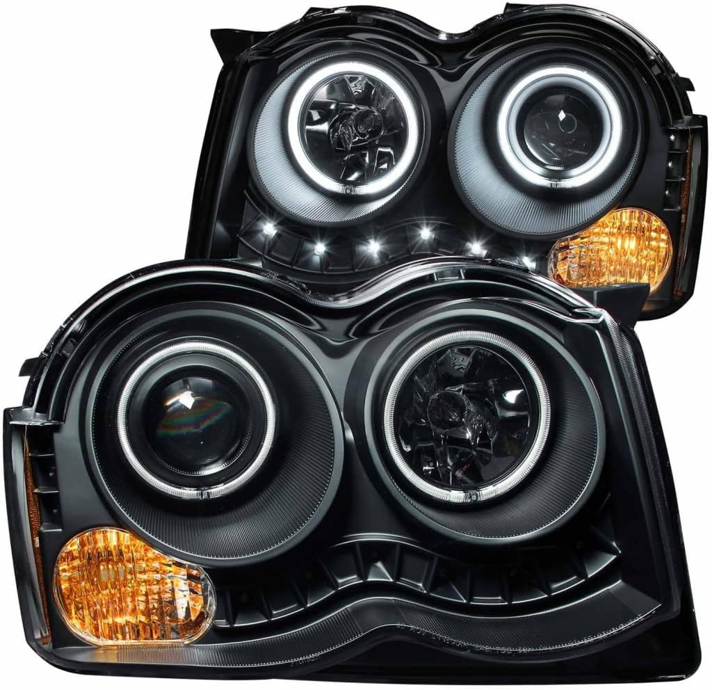 Projector Headlights with Halo Black U48748