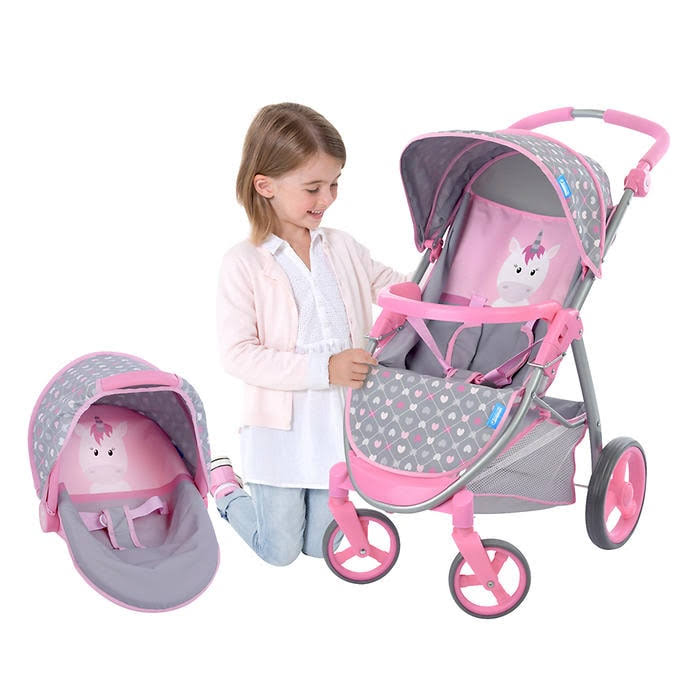 2-in-1 Doll Stroller and Carrier Travel System S95572