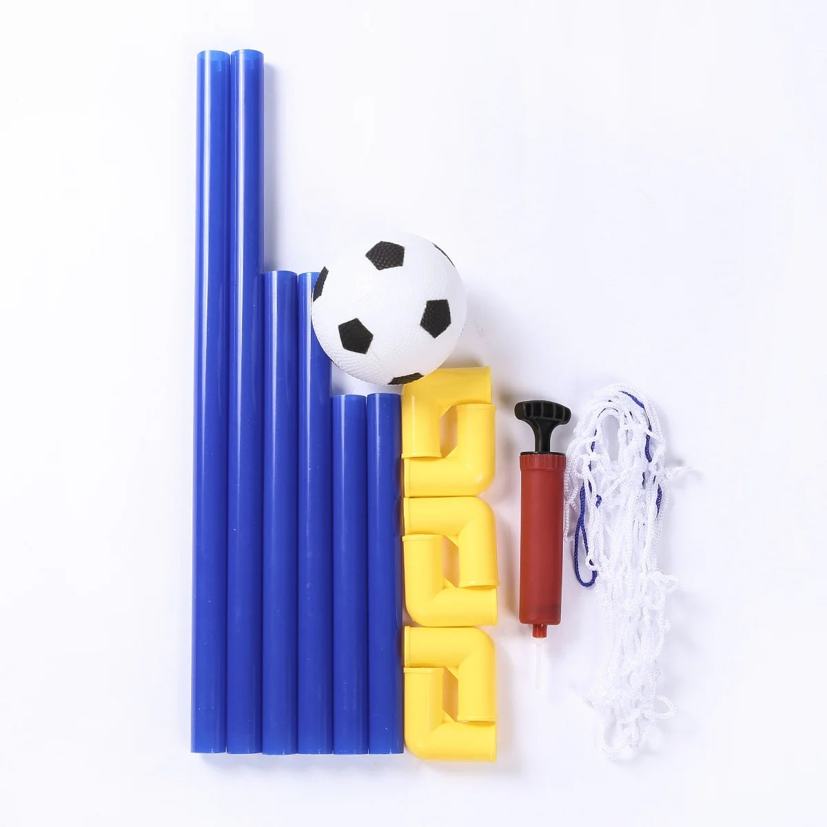 Folding Mini Soccer Goal Post Net Set with Pump T68673