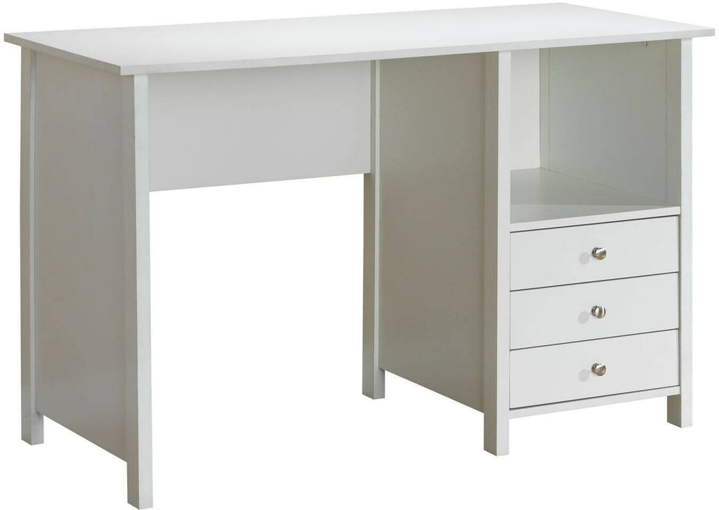 White Desk with 3 Storage Drawers P96631