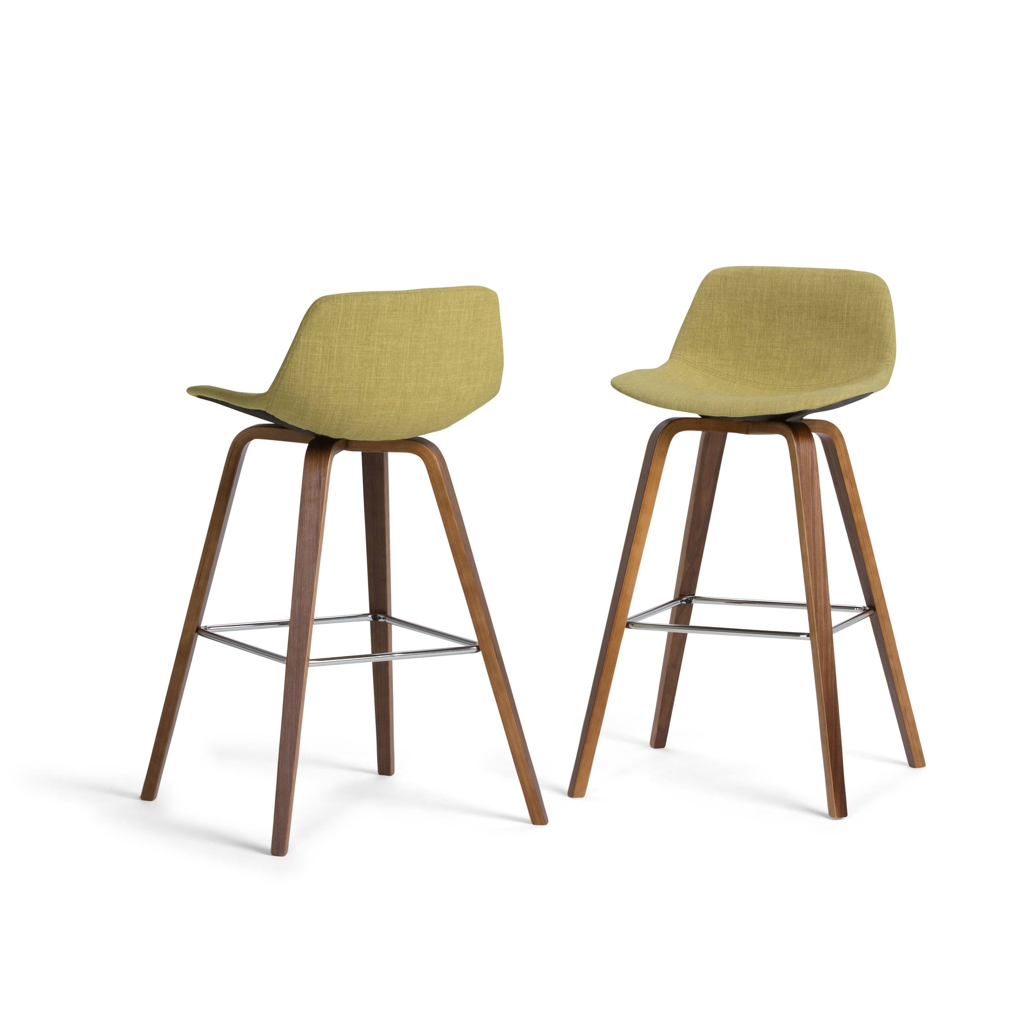 Set of 2 Dark Brown Bentwood Counter Height Barstools E7857
