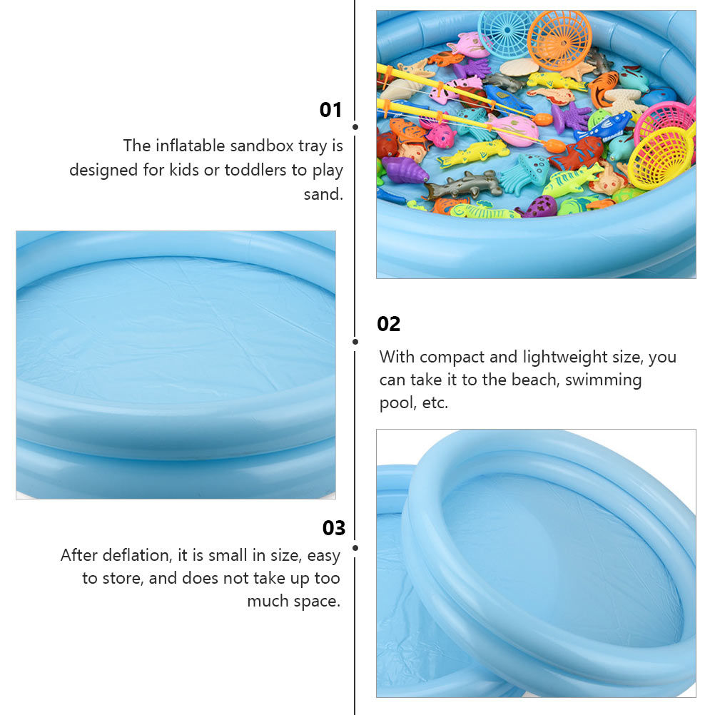 2Pcs Portable Inflatable Pool Plastic Sand Boxes D412